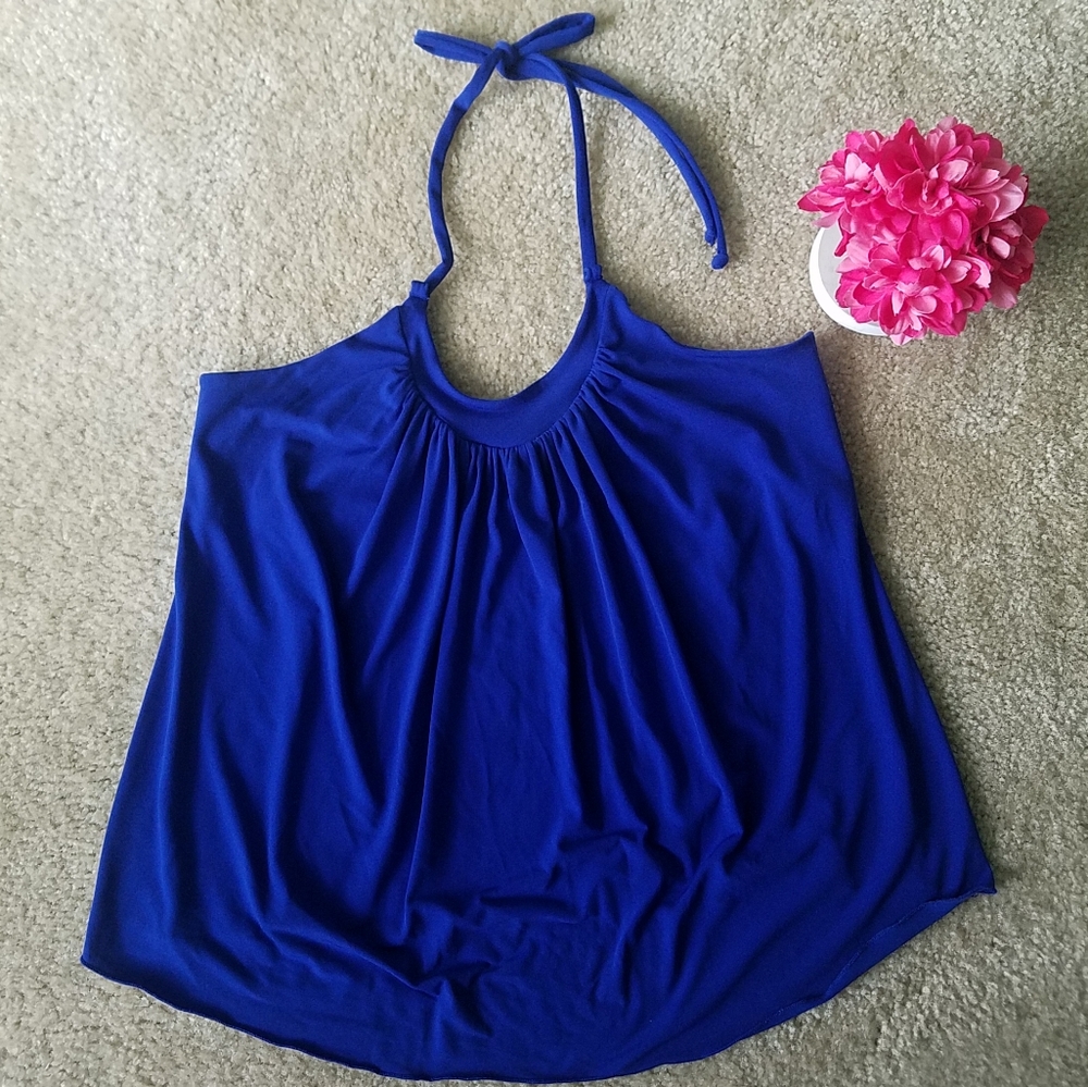 CANDIE'S Royal Blue Halter Top
